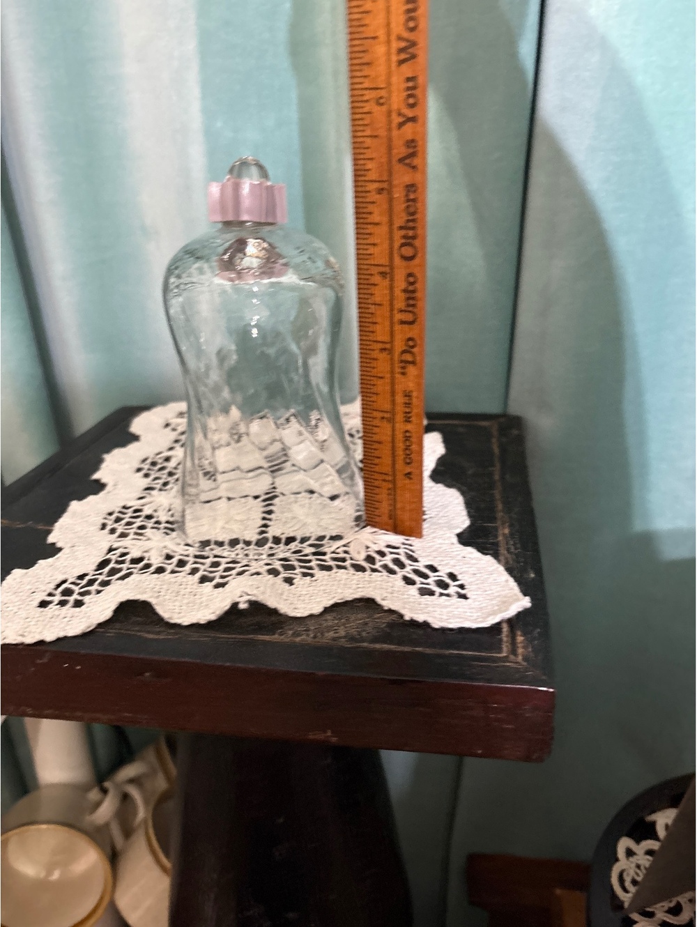Vintage Pegged Clear Swirl Votive Cup